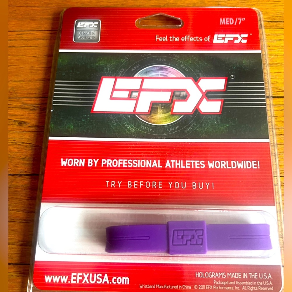 EFX hologram purple bracelet mens womens